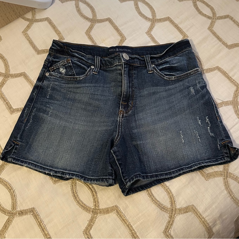 Rock & Republic Blue Jean Shorts Relaxed Fit